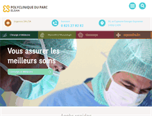 Tablet Screenshot of cliniqueparc-caen.com